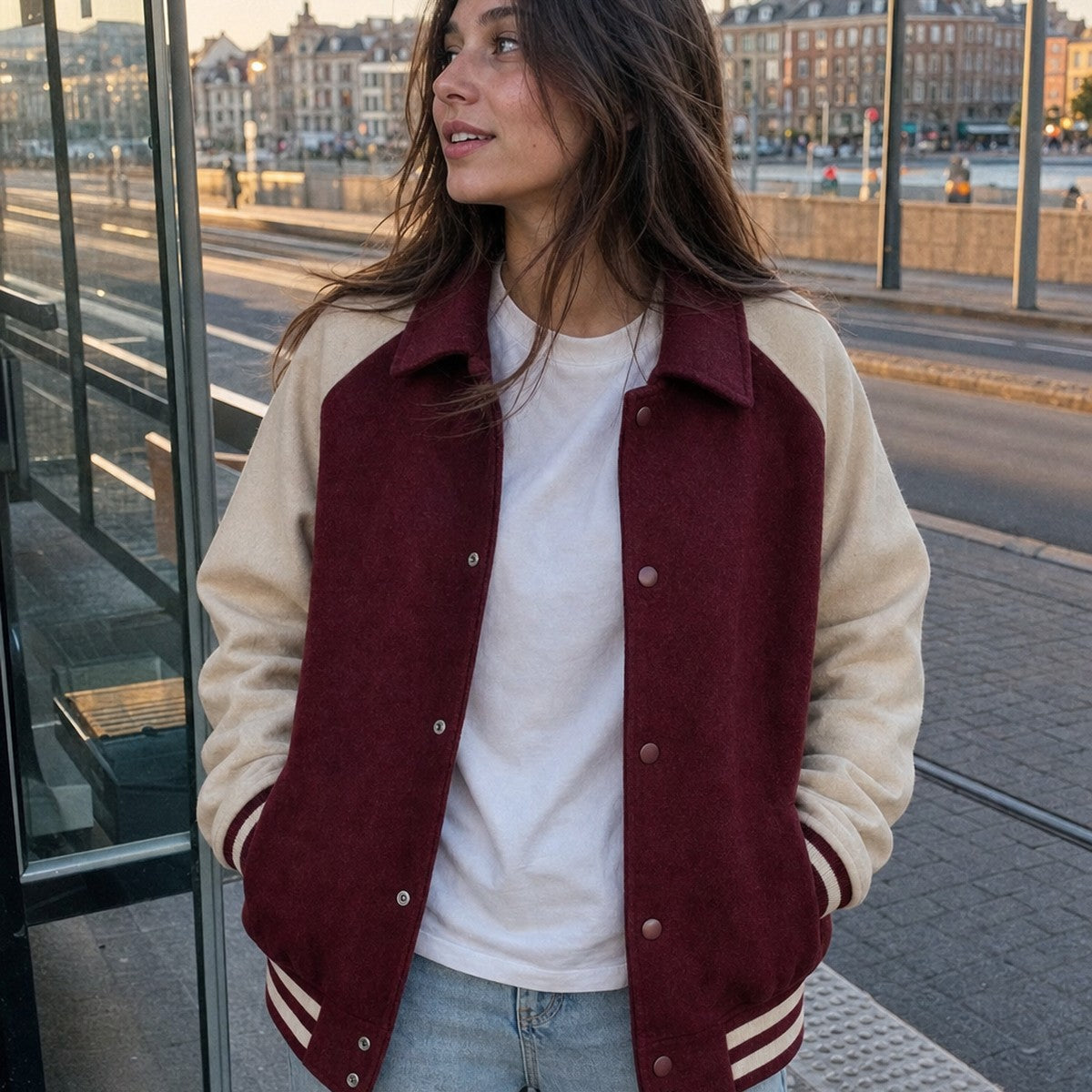 College Jacke Lena Lind in Bordeaux