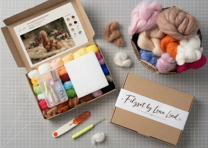 Nadelfilz-Set mit 36 Farben + 4 Anleitungen