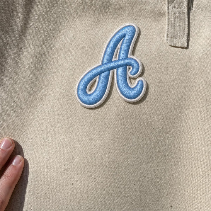 3D Buchstaben Patch A in Blau #buchstabe_a