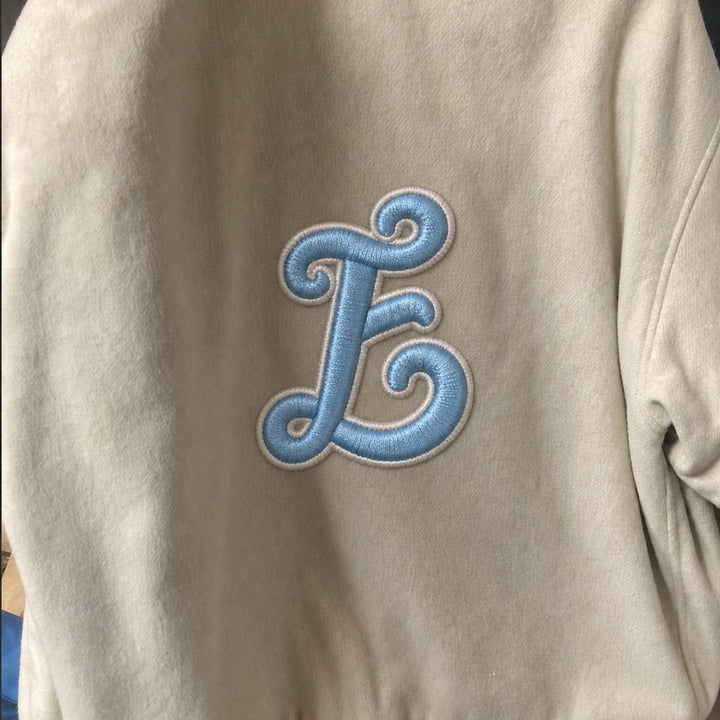 3D Buchstaben Patch E in Blau #buchstabe_e