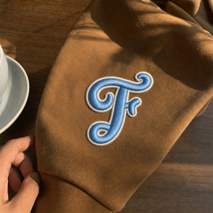 3D Buchstaben Patch F in Blau #buchstabe_f