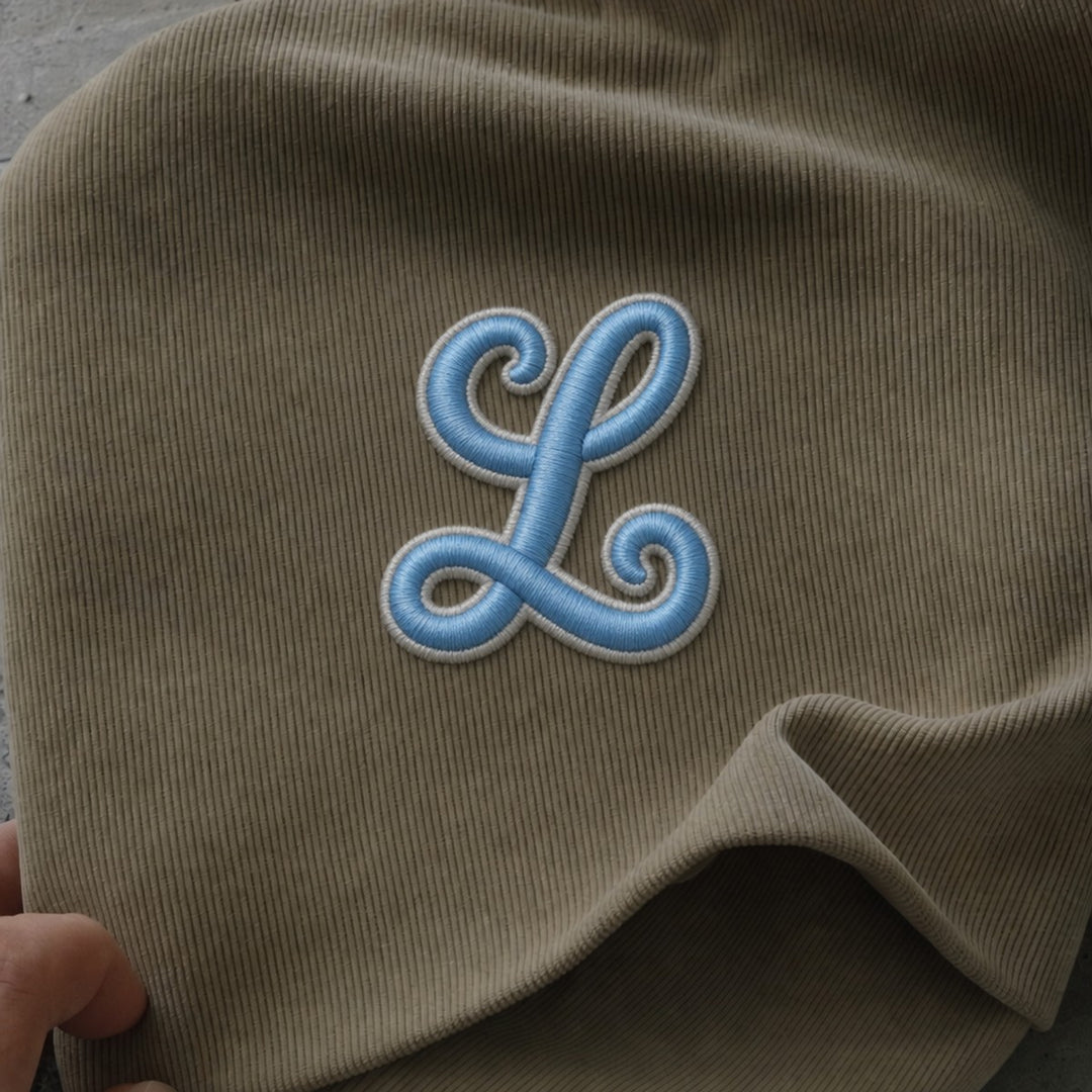 3D Buchstaben Patch L in Blau #buchstabe_l