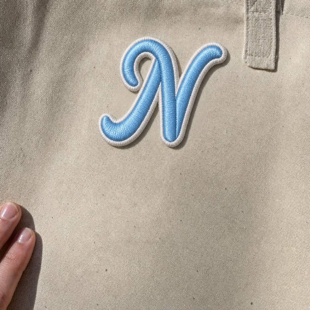 3D Buchstaben Patch N in Blau #buchstabe_n