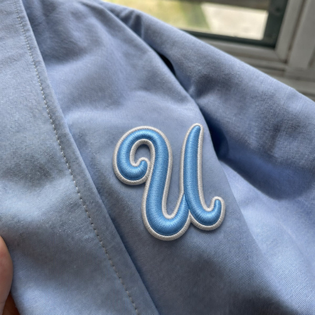 3D Buchstaben Patch U in Blau #buchstabe_u