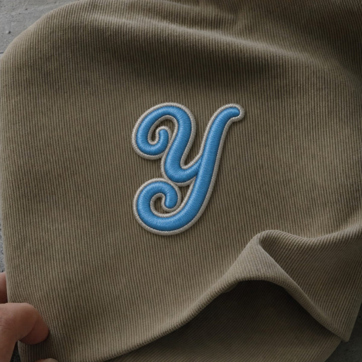 3D Buchstaben Patch Y in Blau #buchstabe_y