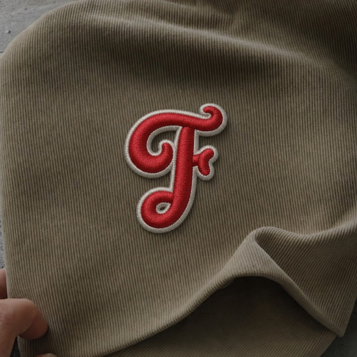 3D Buchstaben Patch F in Rot #buchstabe_f