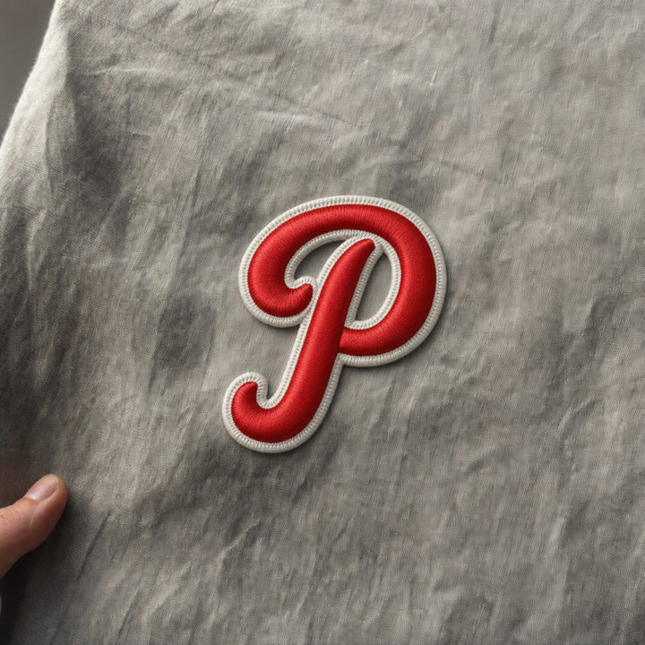 3D Buchstaben Patch P in Rot #buchstabe_p