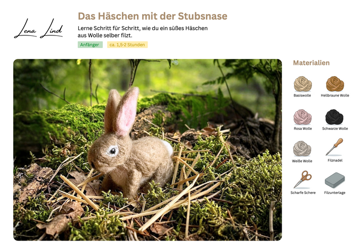 Nadelfilz-Anleitungen: 4 PDFs zum Sofort-Download