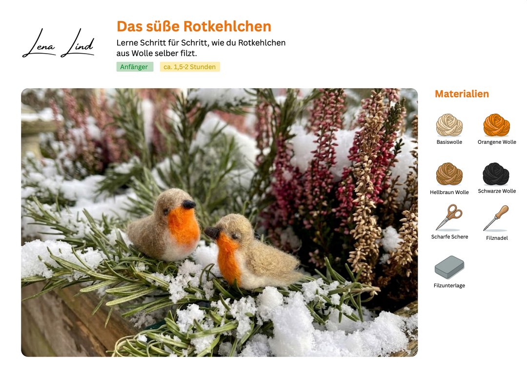 Nadelfilz-Anleitungen: 4 PDFs zum Sofort-Download