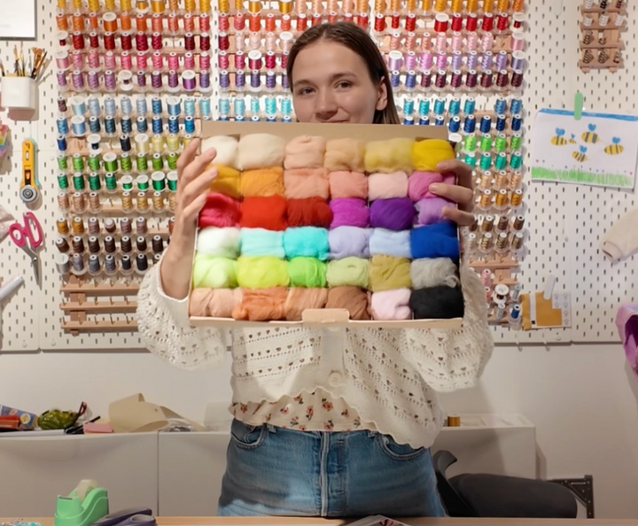 Nadelfilz-Set mit 36 Farben + 4 Anleitungen