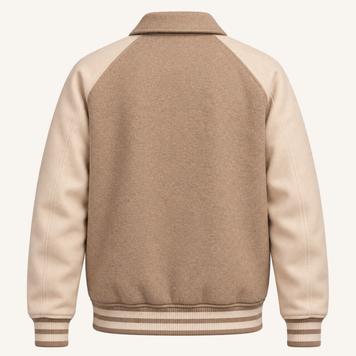 College Jacke Lena Lind Creme Beige, Rückseite #farbe_creme-beige