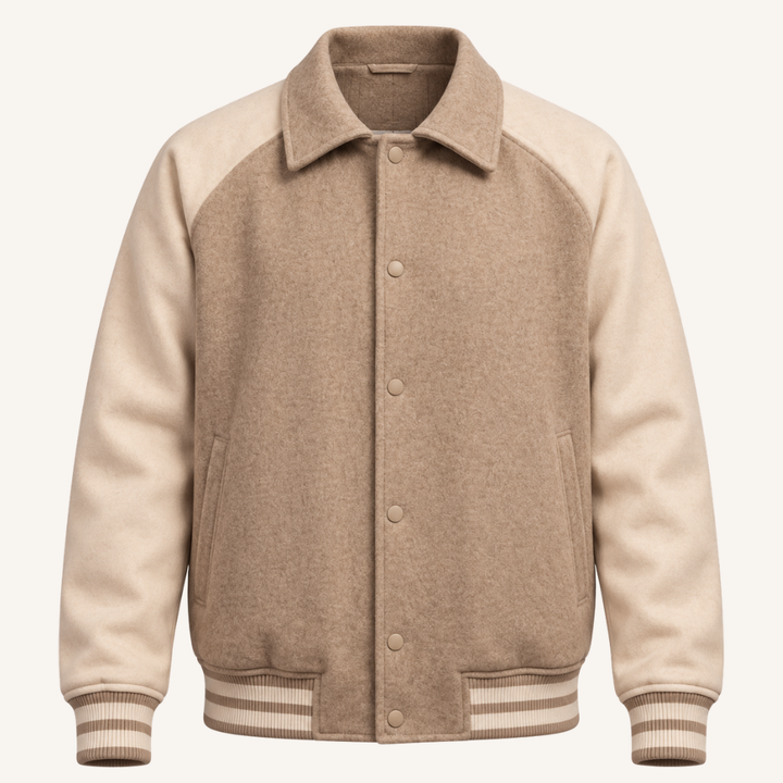 College Jacke Lena Lind Creme Beige, Vorderseite #farbe_creme-beige