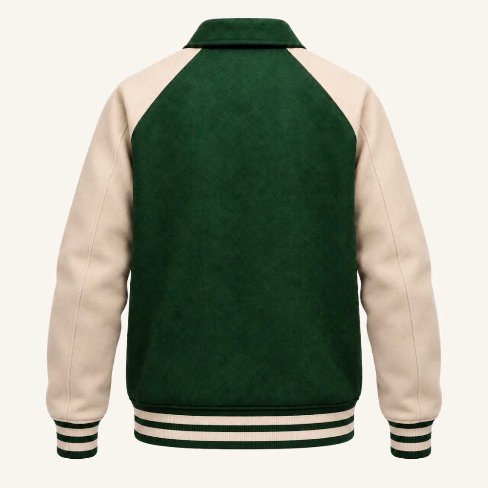 College Jacke Lena Lind Royal Grün, Rückseite #farbe_royal-gr-n