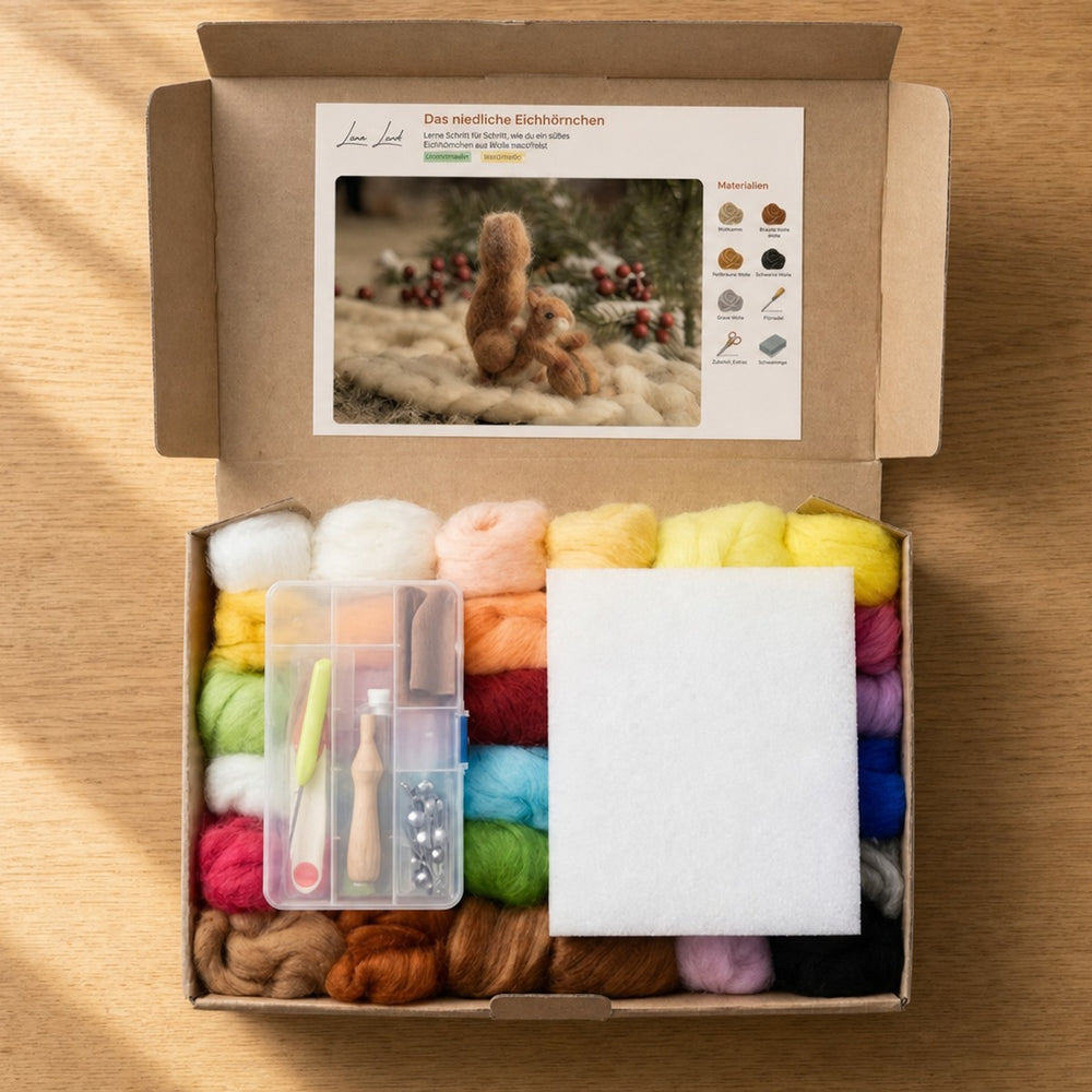 Filzset by Lena Lind, geöffnete Box