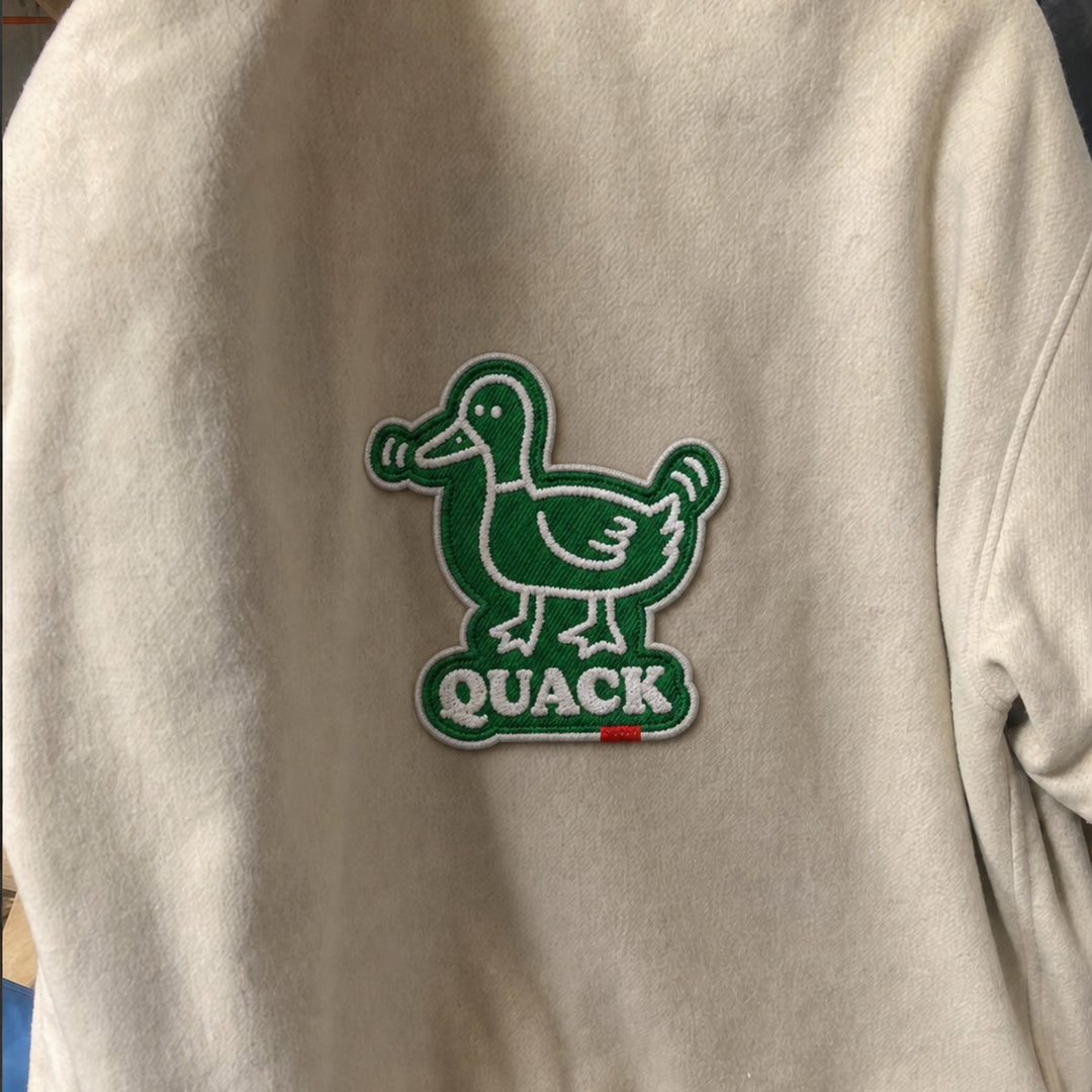QUACK Duck Patch Grün auf College Jacke #farbe_gr-n