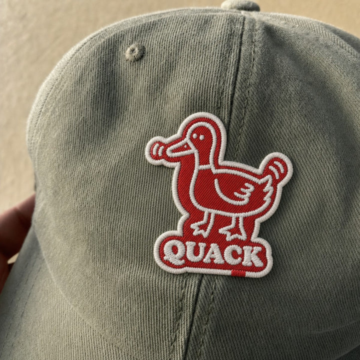 QUACK Duck Patch Rot auf Cap #farbe_rot